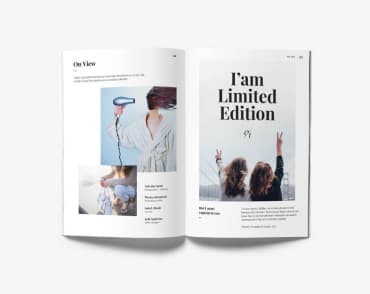 magazine spread